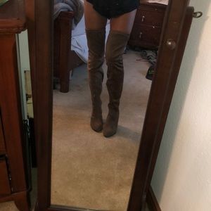 Catherine Malandrino thigh high suede boots